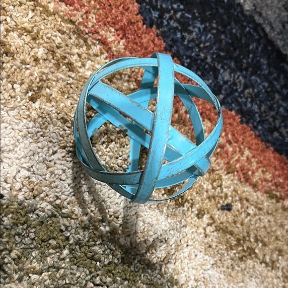 Hobby Lobby Turquoise Metal Orb Decor - Picture 3 of 7